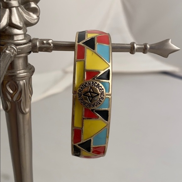 BCBGeneration Jewelry - BCBGeneration multicolor geometric enamel logo bracelet